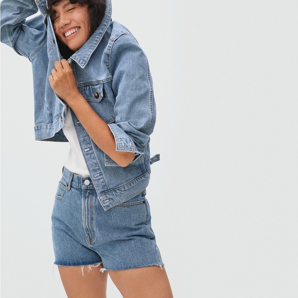 EVERLANE The Way High Denim Jean Short Size 25